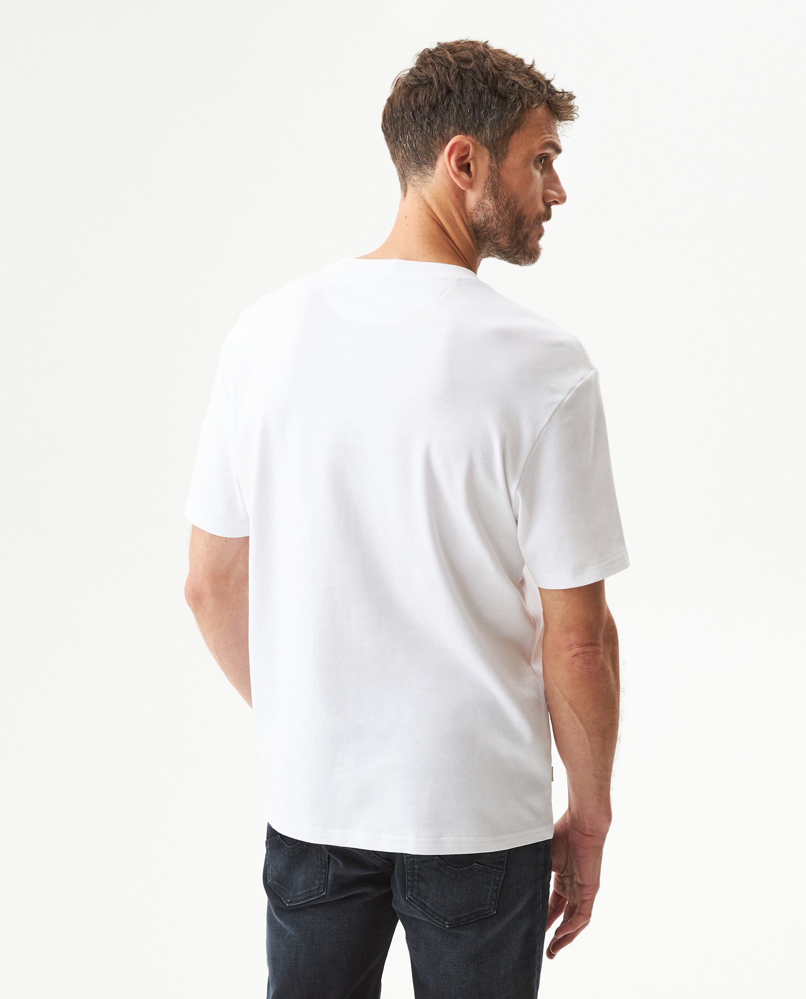 Men's Classic Fit Printed T-shirt in Cotton, Bayside - 5