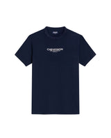 Men's Slim Fit Typographic Graphic T-shirt in Cotton, Seafront - 1