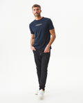 Men's Slim Fit Typographic Graphic T-shirt in Cotton, Seafront - 3