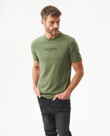 Men's Slim Fit Typographic Graphic T-shirt in Cotton, Seafront - 2