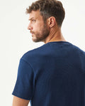 Men's Denim Thread Slim Fit T-shirt in Cotton-Polyester, Maritime - 6