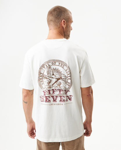 Short Sleeve Graphic T-shirt in Cotton, Maritime - Raw - 4