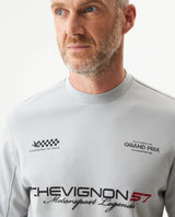 Men's Racing Long Sleeve Regular Fit T-shirt in Cotton, Compass - 4