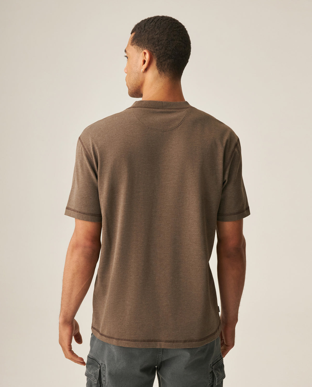 Men´s Slim Fit T-Shirt - Brown 63_649H004_CAF181015_5