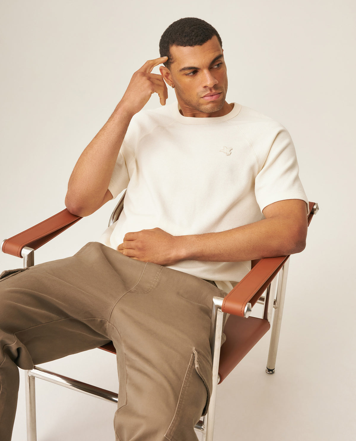 Men´s Waffle Texture Tee - White 63_649H009_BLA120601_0
