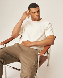 Men´s Waffle Texture Tee - White 63_649H009_BLA120601_0