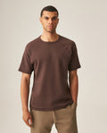 Men´s Waffle Texture Tee - Brown 63_649H009_CAF190915_3