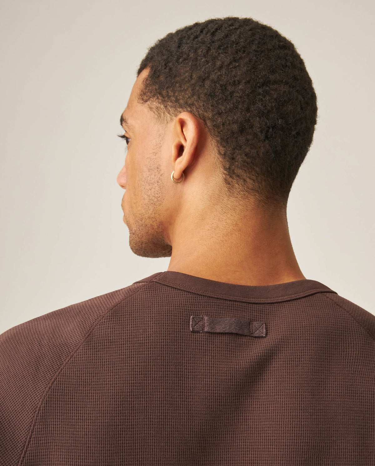 Men´s Waffle Texture Tee - Brown 63_649H009_CAF190915_6