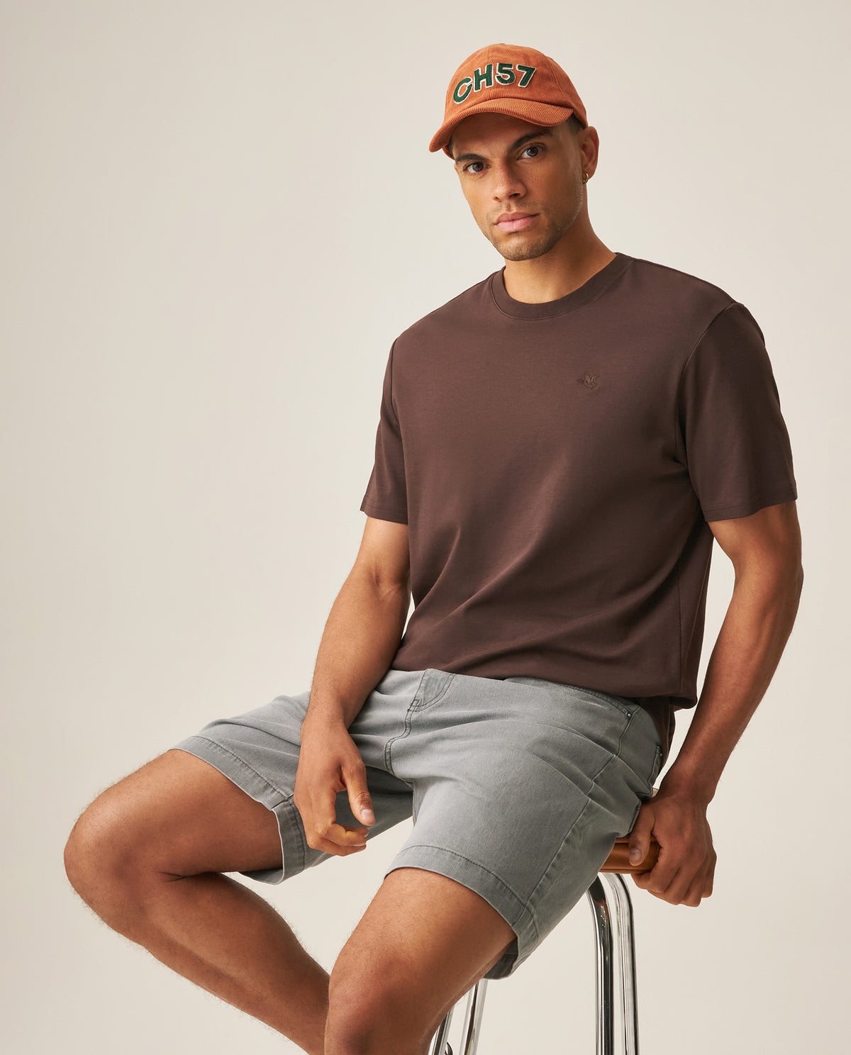 Men´s Slim Fit T-Shirt - Brown 63_649H040_CAF190915_0