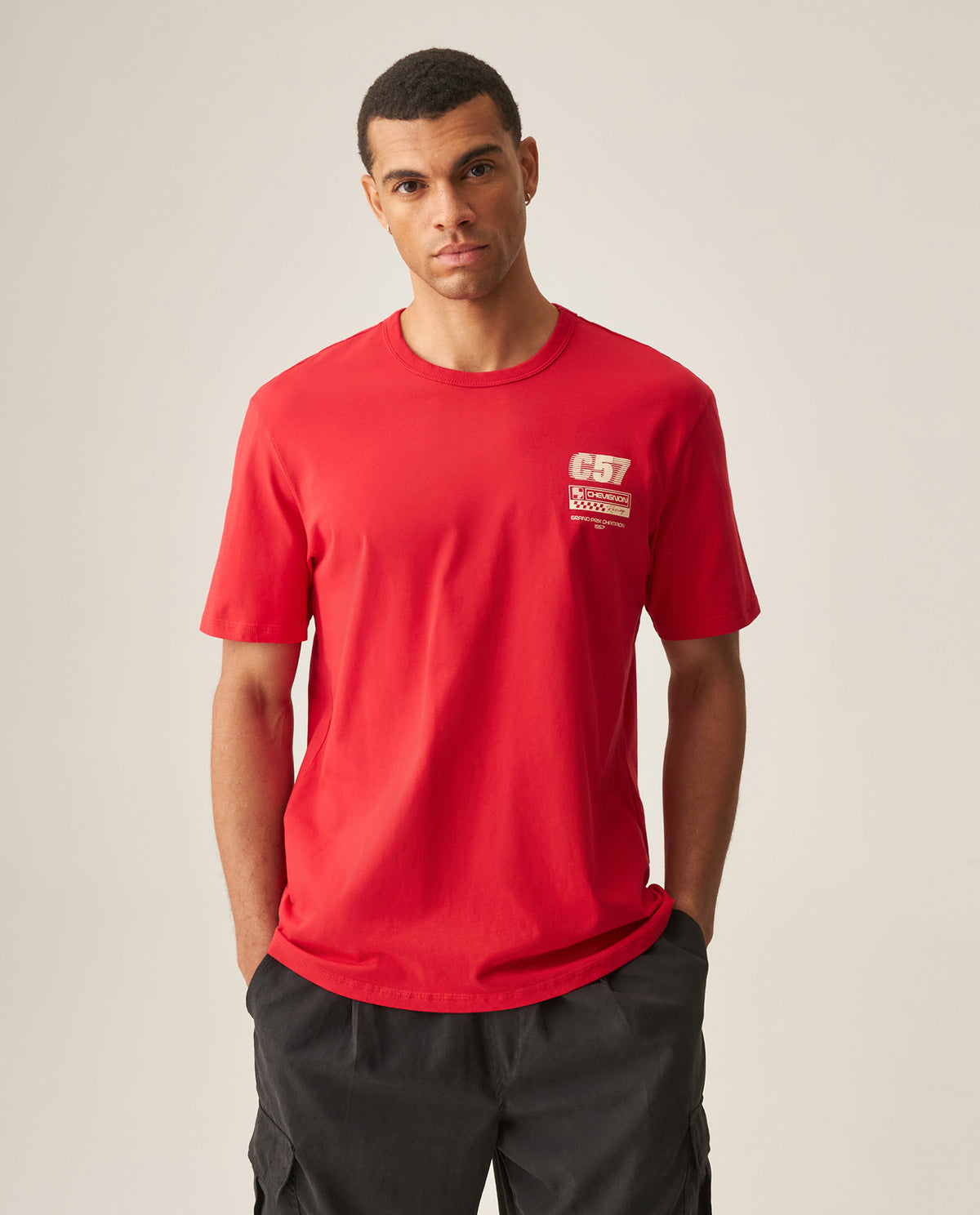 Men´s Slim Fit T-Shirt - Red 63_649H903_ROJ191763_3