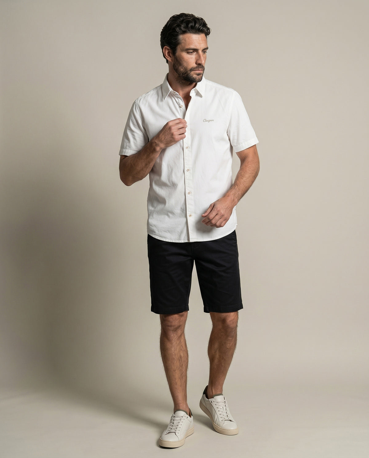Men's Shorts: Algodón Flex 98% - Black 63_650D000_NEG194007_4