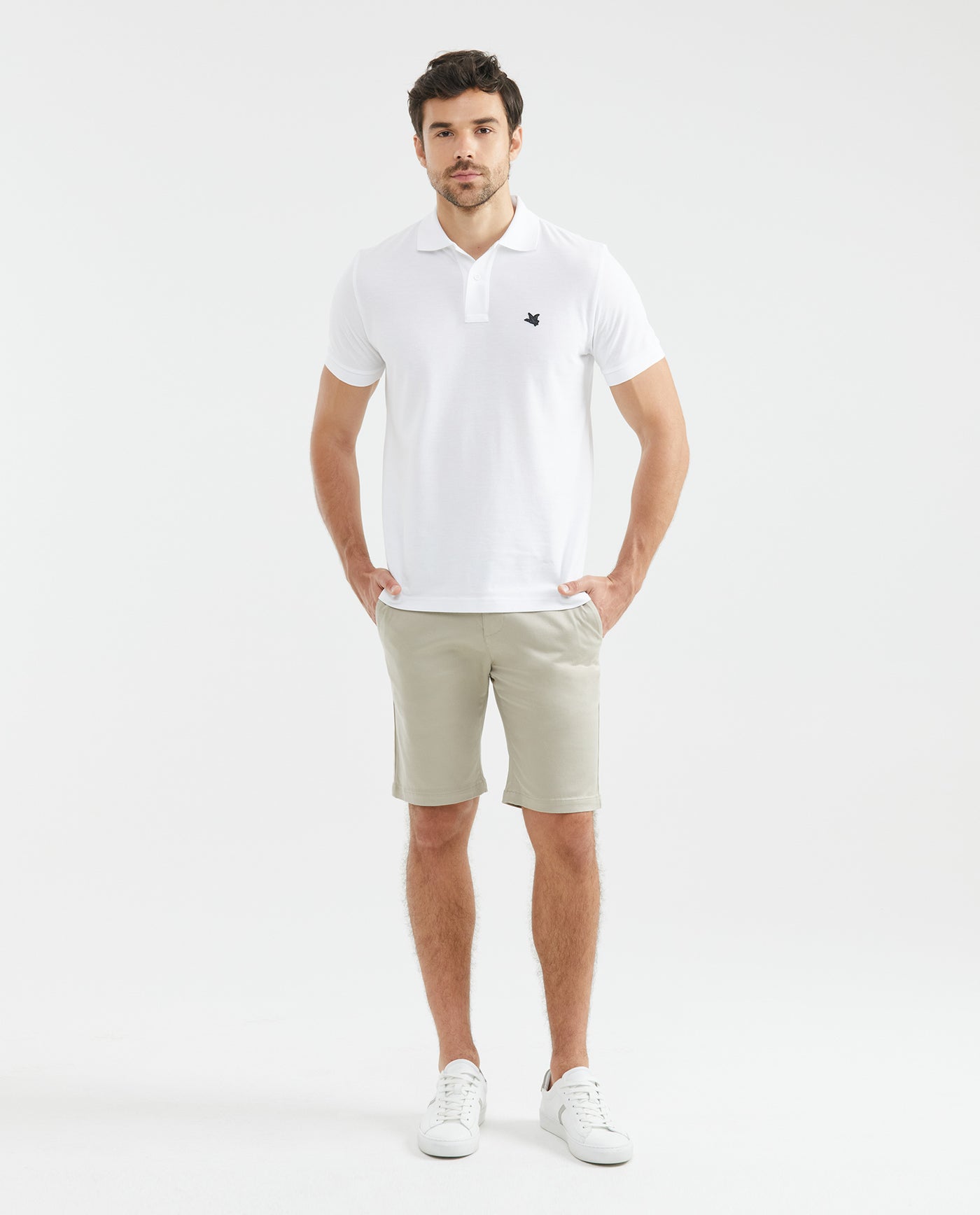 Men's Colors Bermuda Shorts Regular Fit Cotton Stretch Back Piped Button - 2
