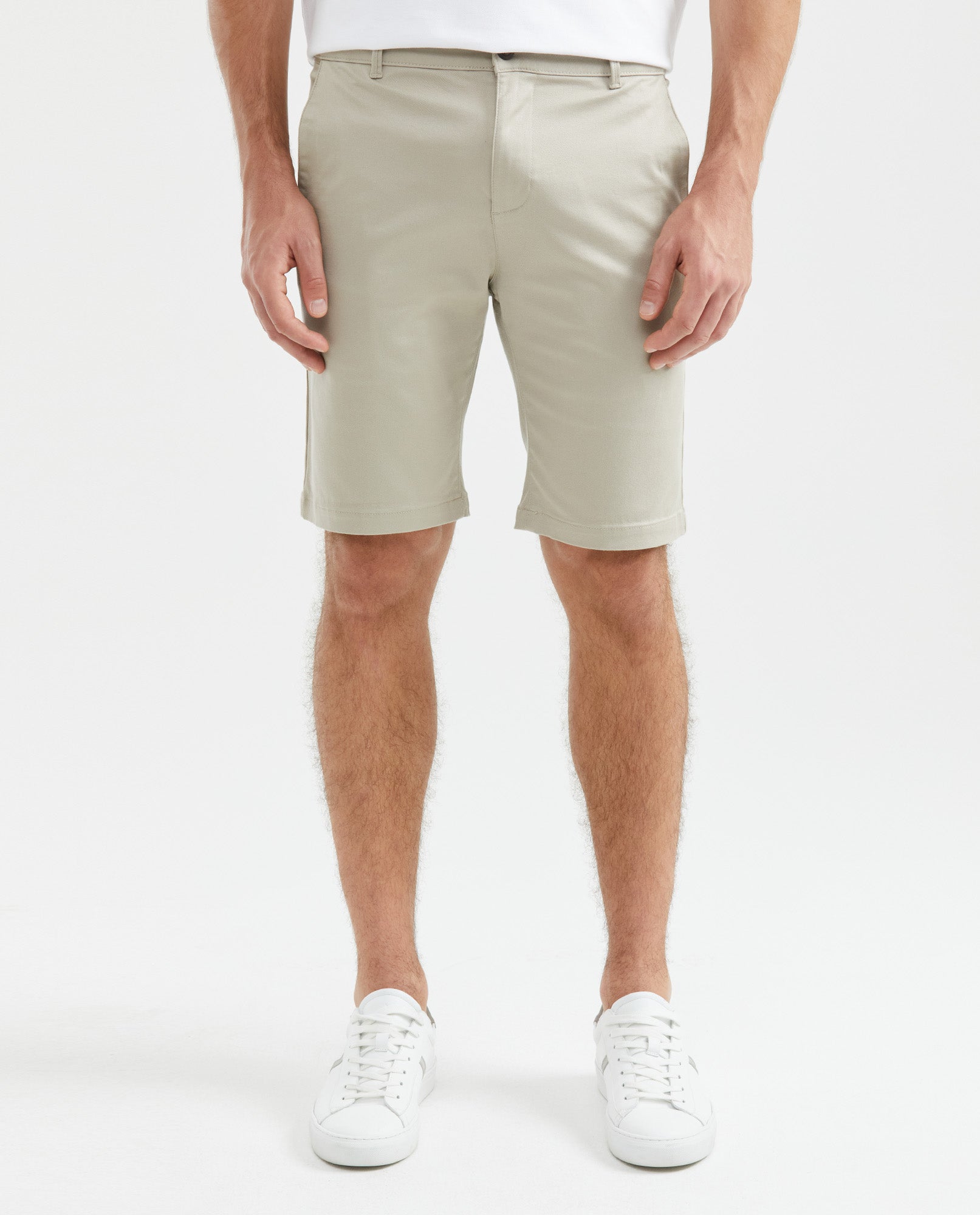 Men's Colors Bermuda Shorts Regular Fit Cotton Stretch Back Piped Button - 3