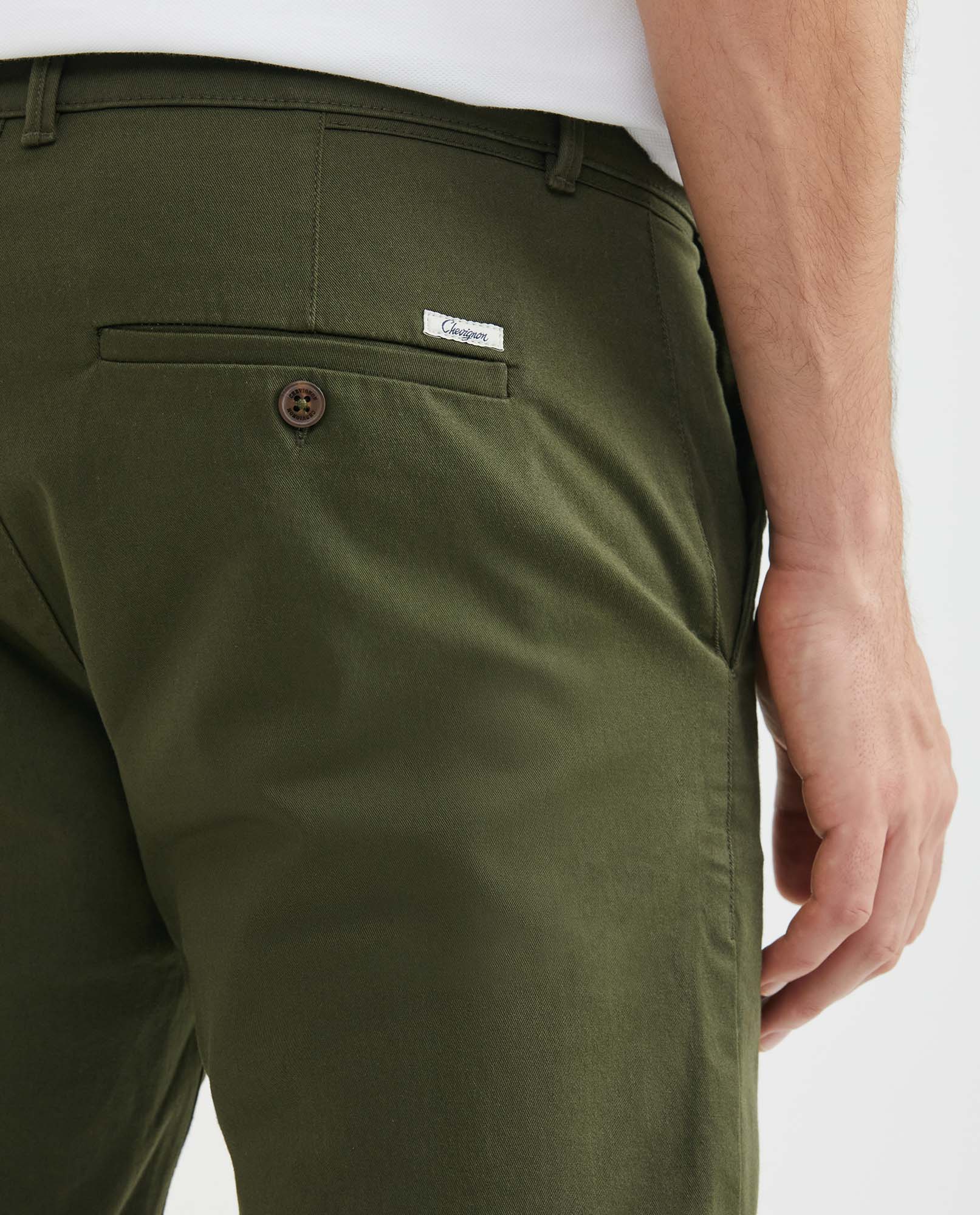 Men's Colors Bermuda Shorts Regular Fit Cotton Stretch Back Piped Button - 5