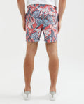 Men's Beach Bermuda Shorts Leaf Print Internal Panty 100% Polyester - 4