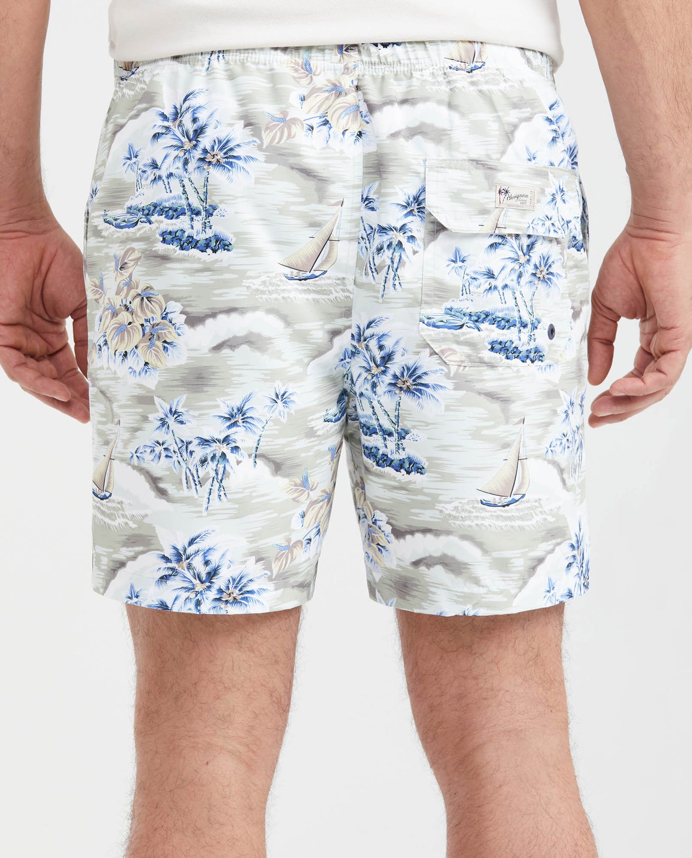 Men's Beach Bermuda Shorts Graphic Print in Recycled Polyester - 4