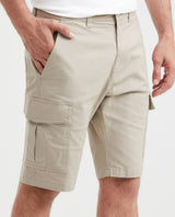 Men's Regular Fit Cargo Shorts Diagonal Pockets in Cotton-Elastane Blend - 2
