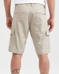 Men's Regular Fit Cargo Shorts Diagonal Pockets in Cotton-Elastane Blend - 3