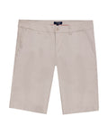 Mens Bermuda Shorts Chino Cotton Elastane Rear Piping Label Diagonal Pockets Casual-Smart - Beige 63_651H000_BEI140002_3