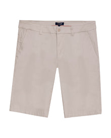 Mens Bermuda Shorts Chino Cotton Elastane Rear Piping Label Diagonal Pockets Casual-Smart - Beige 63_651H000_BEI140002_3