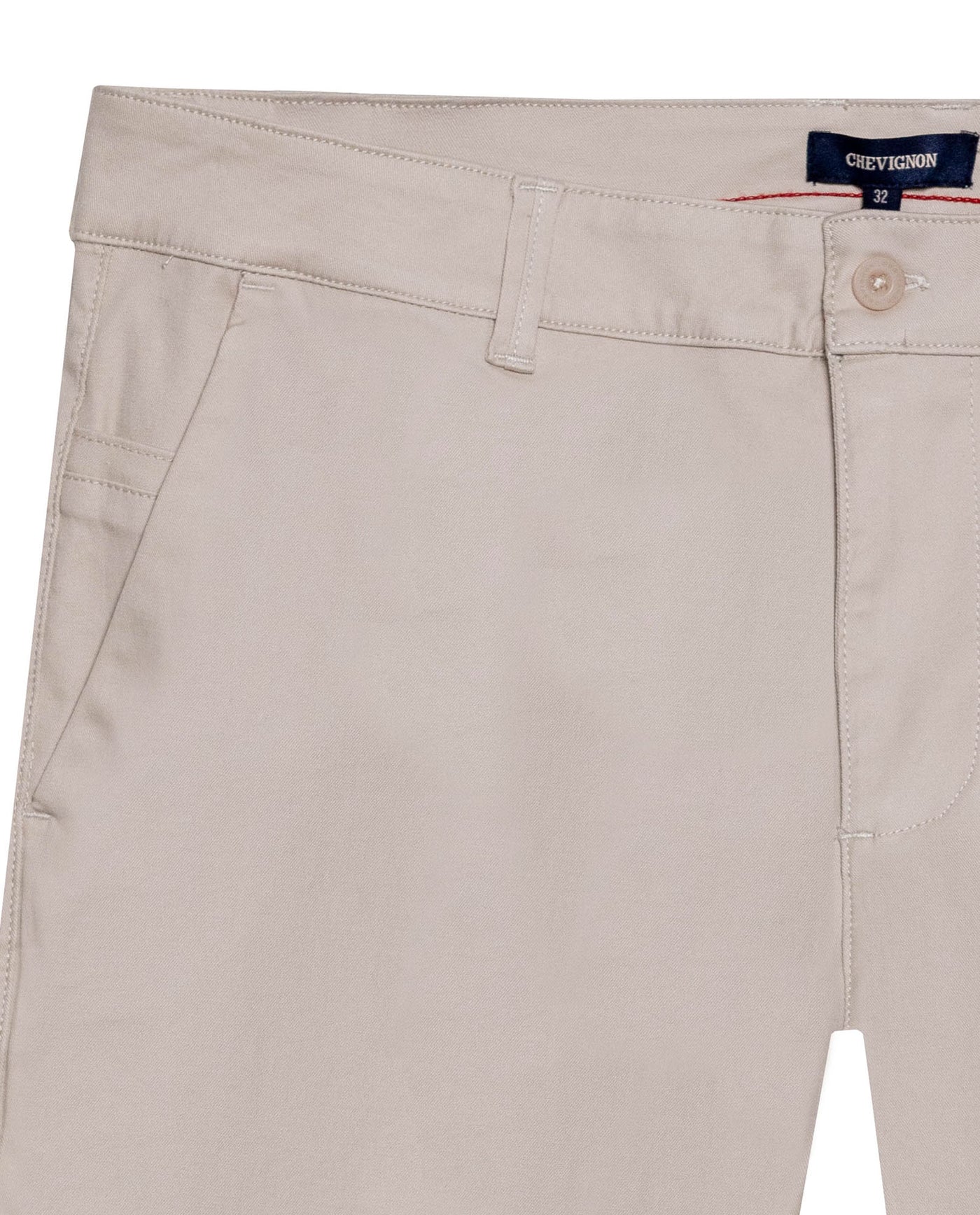 Mens Bermuda Shorts Chino Cotton Elastane Rear Piping Label Diagonal Pockets Casual-Smart - Beige 63_651H000_BEI140002_8