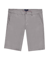 Mens Bermuda Shorts Chino Cotton Elastane Rear Piping Label Diagonal Pockets Casual-Smart - Gray 63_651H000_GRI175102_0