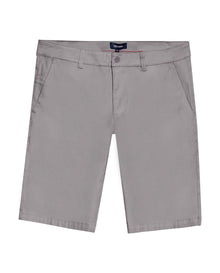 Mens Bermuda Shorts Chino Cotton Elastane Rear Piping Label Diagonal Pockets Casual-Smart - Gray 63_651H000_GRI175102_0