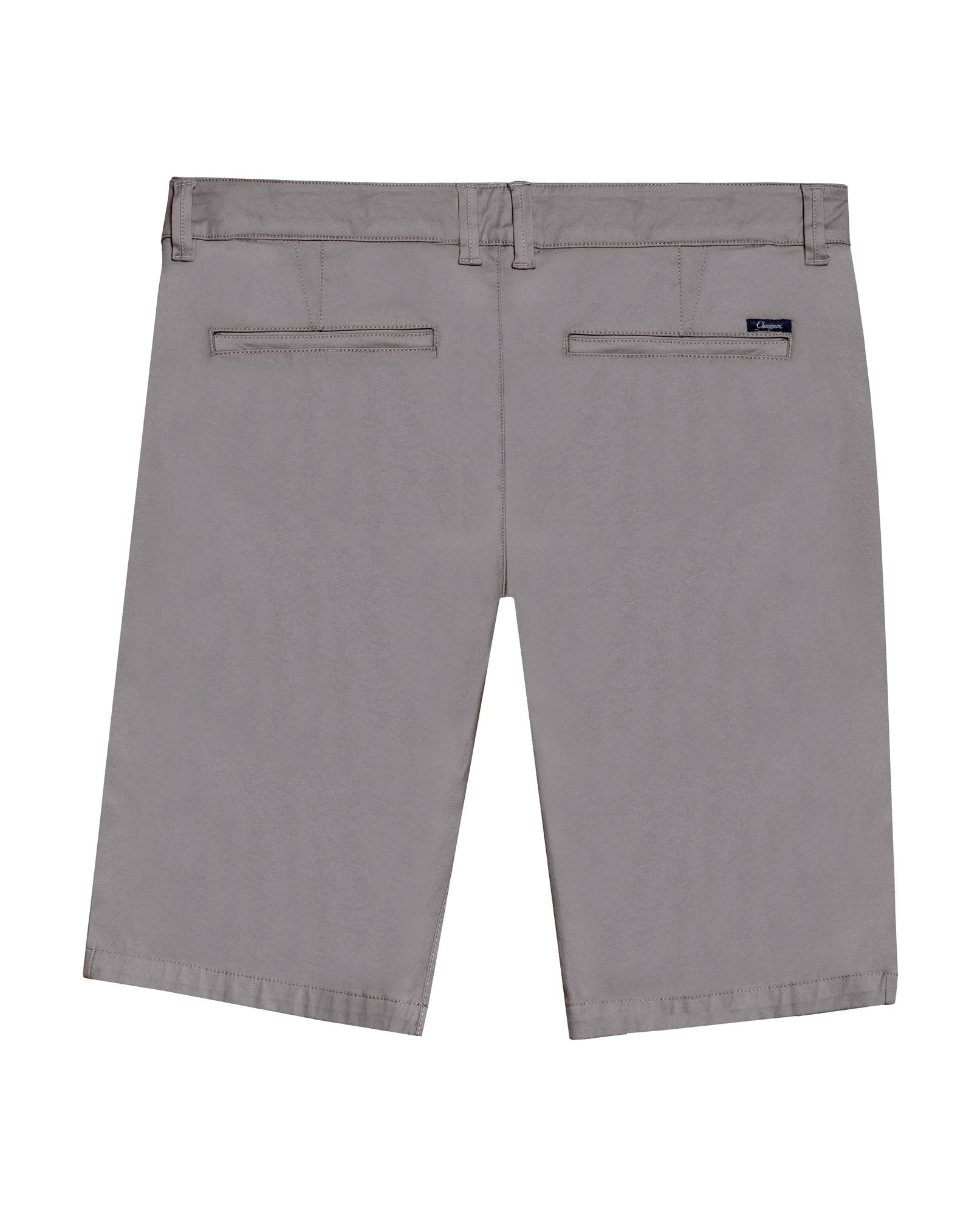 Mens Bermuda Shorts Chino Cotton Elastane Rear Piping Label Diagonal Pockets Casual-Smart - Gray 63_651H000_GRI175102_5