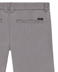 Mens Bermuda Shorts Chino Cotton Elastane Rear Piping Label Diagonal Pockets Casual-Smart - Gray 63_651H000_GRI175102_6