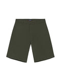 Mens Bermuda Shorts Chino Cotton Elastane Rear Piping Label Diagonal Pockets Casual-Smart - Green 63_651H000_VER190414_3