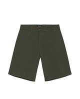 Mens Bermuda Shorts Chino Cotton Elastane Rear Piping Label Diagonal Pockets Casual-Smart - Green 63_651H000_VER190414_3