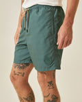 Mens Swim Trunks Recycled Polyester Horizontal Stripes Adjustable Waist Internal Brief Drainage Eyelet - Green 63_651H001_VER185718_5