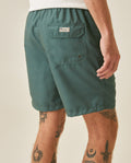 Mens Swim Trunks Recycled Polyester Horizontal Stripes Adjustable Waist Internal Brief Drainage Eyelet - Green 63_651H001_VER185718_7