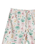 Mens Swim Trunks Printed Recycled Polyester Mini Tropical Print Adjustable Waist - Raw 63_651H002_CRU110606_8