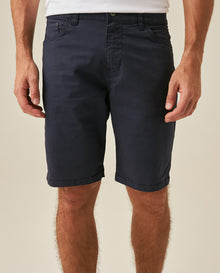 Mens Bermuda Shorts 5 Pocket Regular Fit Cotton Reserves Diagonal Pocket Embroidery - Blue 63_651H004_AZU193923_0