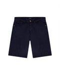 Mens Bermuda Shorts 5 Pocket Regular Fit Cotton Reserves Diagonal Pocket Embroidery - Blue 63_651H004_AZU193923_3