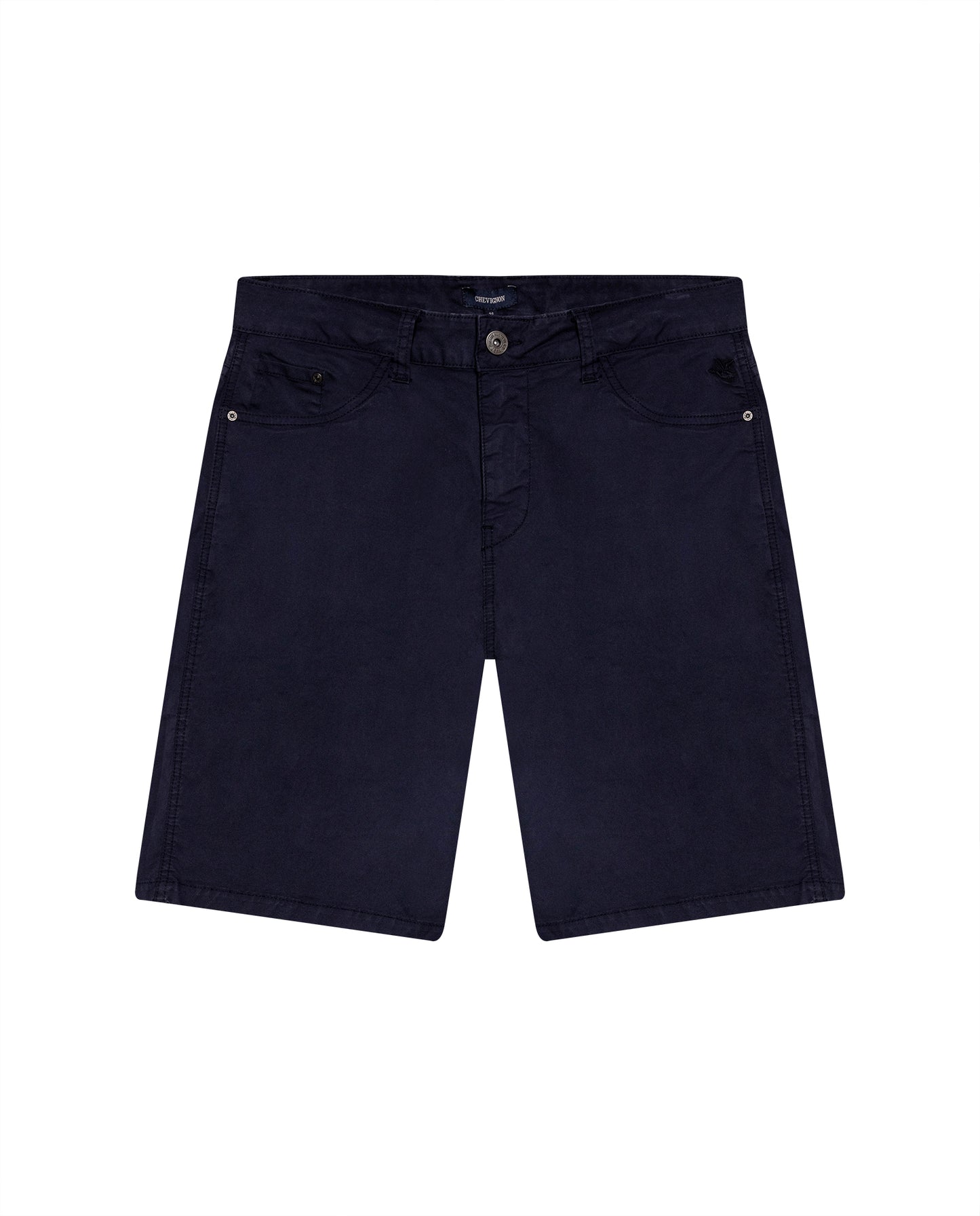 Mens Bermuda Shorts 5 Pocket Regular Fit Cotton Reserves Diagonal Pocket Embroidery - Blue 63_651H004_AZU193923_3