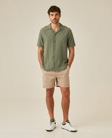 Mens Bermuda Shorts Elastic Waist Cotton Elastane Papery Touch Cool Sensation - Gray 63_651H006_GRI171112_4