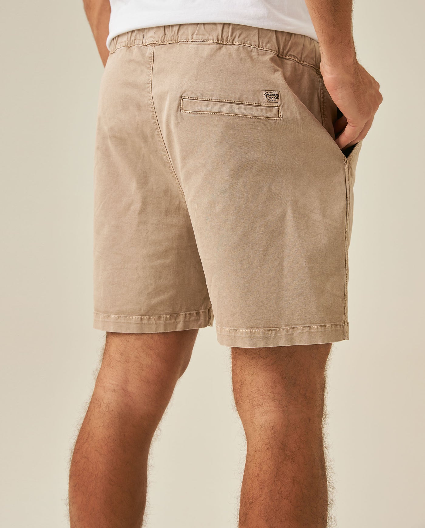 Mens Bermuda Shorts Elastic Waist Cotton Elastane Papery Touch Cool Sensation - Gray 63_651H006_GRI171112_7
