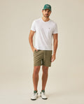 Mens Bermuda Shorts Elastic Waist Cotton Elastane Papery Touch Cool Sensation - Green 63_651H006_VER180312_4