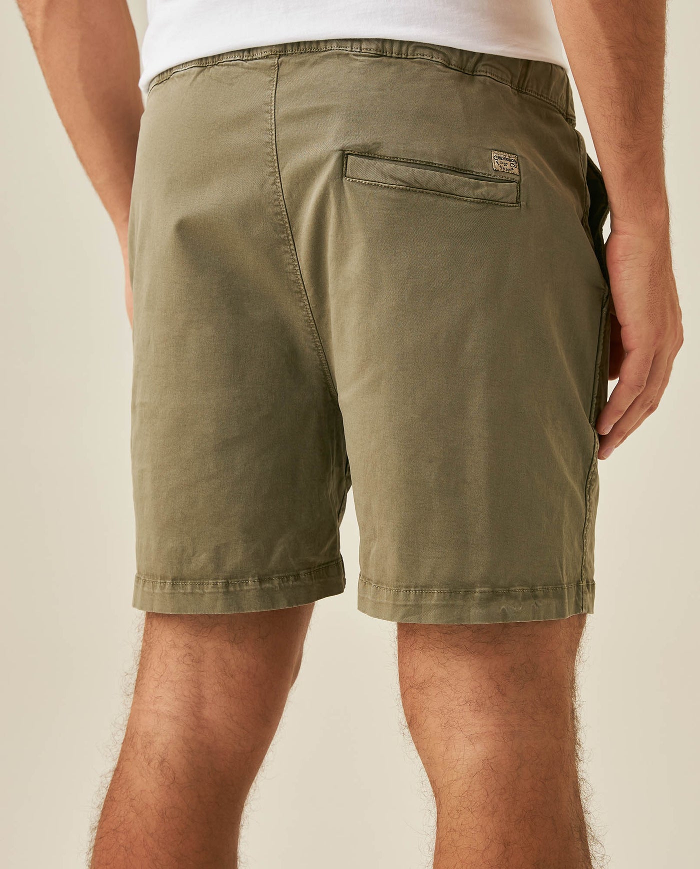 Mens Bermuda Shorts Elastic Waist Cotton Elastane Papery Touch Cool Sensation - Green 63_651H006_VER180312_6