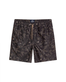 Mens Swim Trunks Mid Rise Recycled Polyester Non-Stretch Classic Structure Adjustable Waist Elastane Lining - Black 63_651H007_NEG194007_0