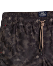 Mens Swim Trunks Mid Rise Recycled Polyester Non-Stretch Classic Structure Adjustable Waist Elastane Lining - Black 63_651H007_NEG194007_3