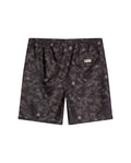 Mens Swim Trunks Mid Rise Recycled Polyester Non-Stretch Classic Structure Adjustable Waist Elastane Lining - Black 63_651H007_NEG194007_5