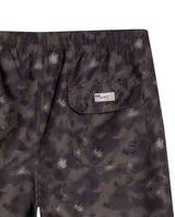 Mens Swim Trunks Mid Rise Recycled Polyester Non-Stretch Classic Structure Adjustable Waist Elastane Lining - Black 63_651H007_NEG194007_6