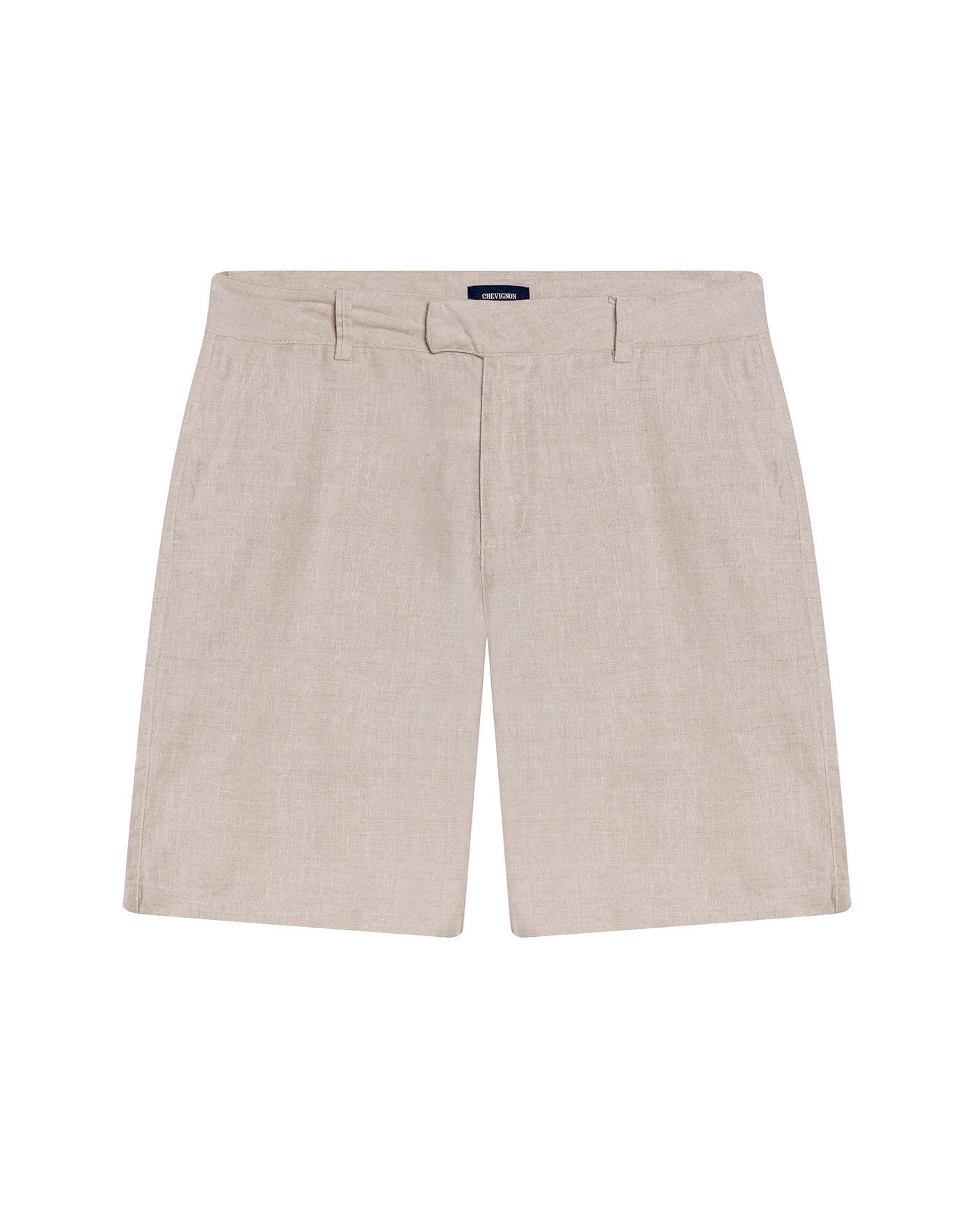 Mens Bermuda Shorts Relaxed Straight Silhouette Linen Pure Natural Maximum Freshness Piping Pockets - Gray 63_651H700_GRI146305_3
