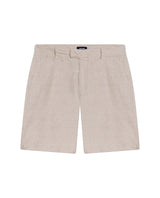 Mens Bermuda Shorts Relaxed Straight Silhouette Linen Pure Natural Maximum Freshness Piping Pockets - Gray 63_651H700_GRI146305_3