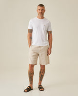 Mens Bermuda Shorts Relaxed Straight Silhouette Linen Pure Natural Maximum Freshness Piping Pockets - Gray 63_651H700_GRI146305_4