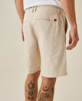 Mens Bermuda Shorts Relaxed Straight Silhouette Linen Pure Natural Maximum Freshness Piping Pockets - Gray 63_651H700_GRI146305_7