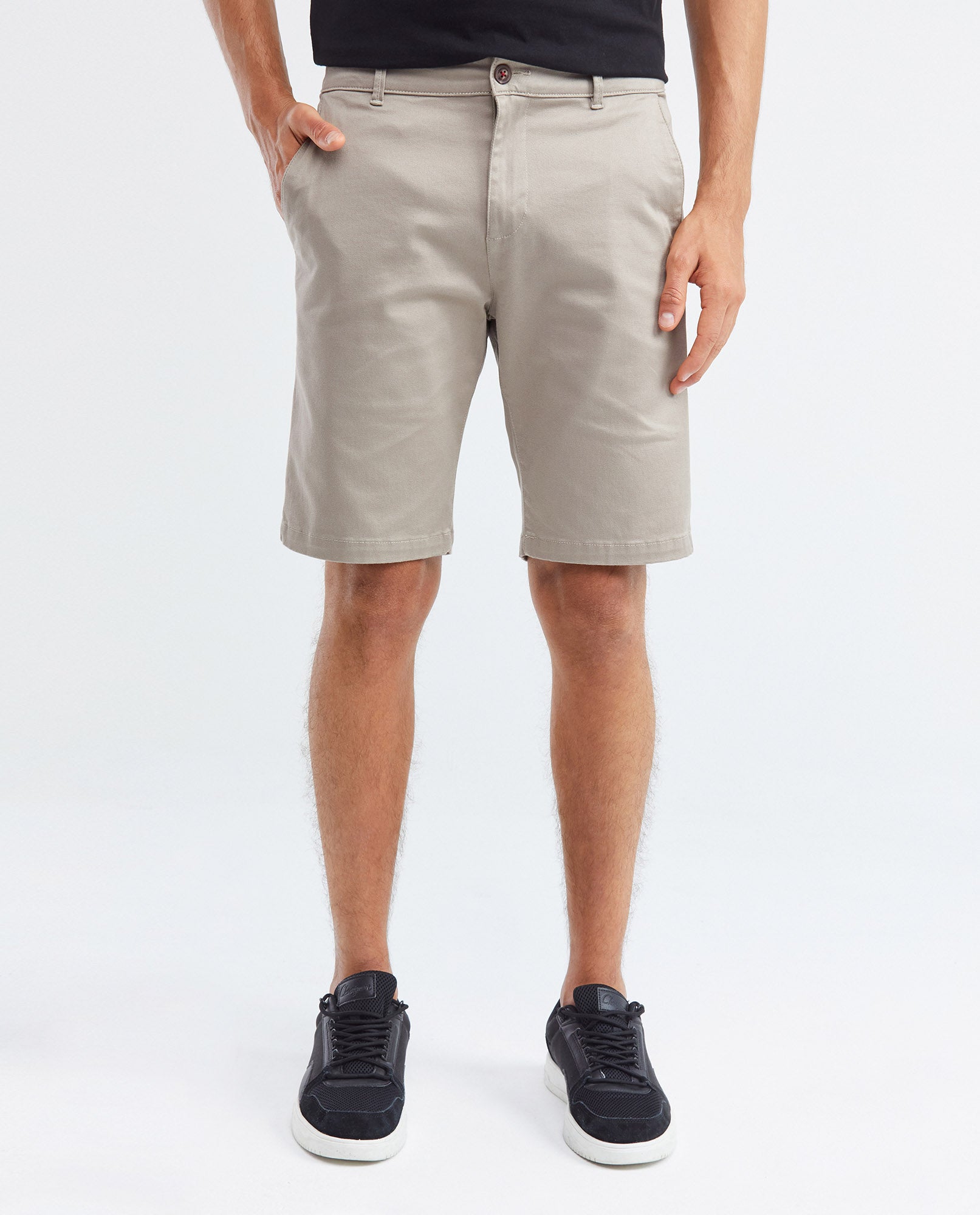 Men's Colors Bermuda Shorts Regular Fit Cotton Stretch Back Piped - 1